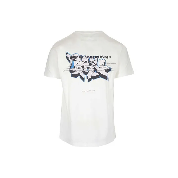 Off  Graffiti Logo Print T Shirt-0