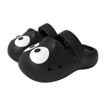 Yamada Hyakuju Closed Toe Slippers Black, White Pink