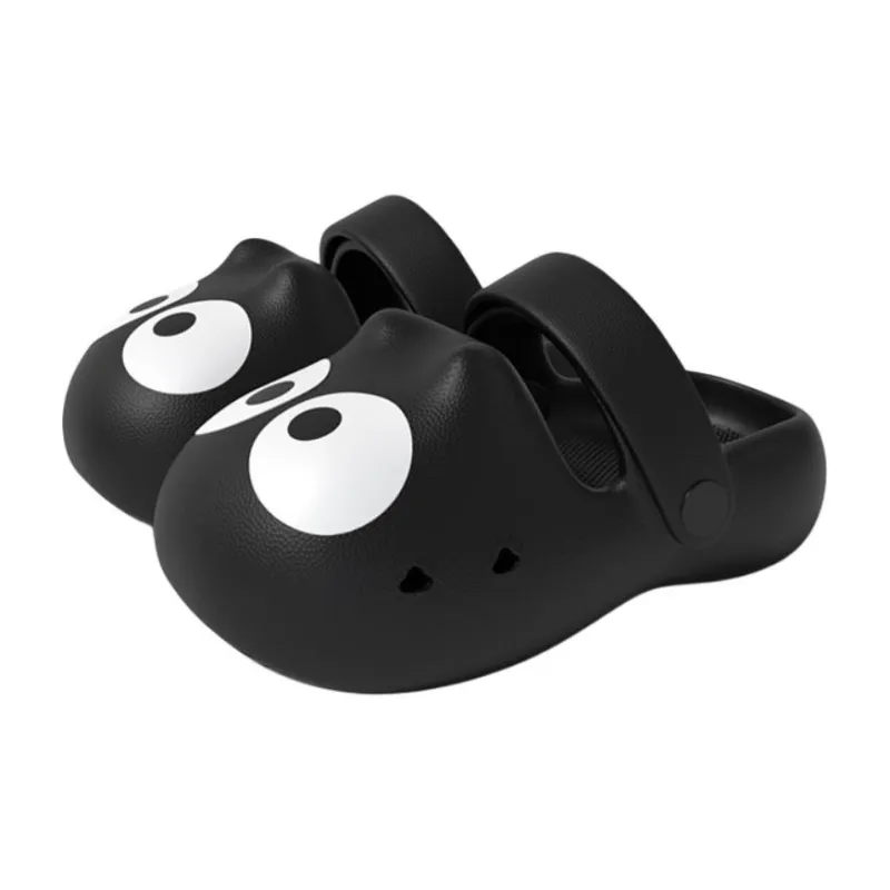 Yamada Hyakuju Closed Toe Slippers Black, White Pink-0