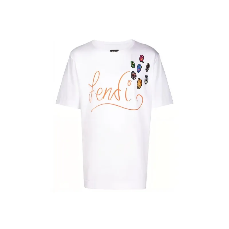 FENDI T Shirts Men White-0
