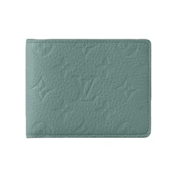LOUIS VUITTON Cow Leather Wallet Women's Green