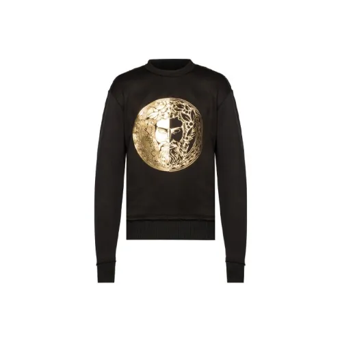 VERSACE JEANS COUTURE Crew Neck Sweatshirt Men's Black