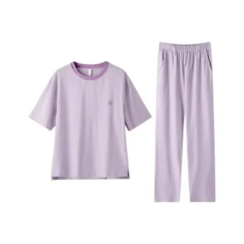 ZAO FU NIAO Pajama Set Women's Morning Glory Purple
