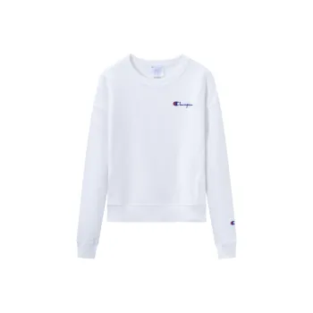 Champion Crew Neck Sweatshirt US Version Unisex White