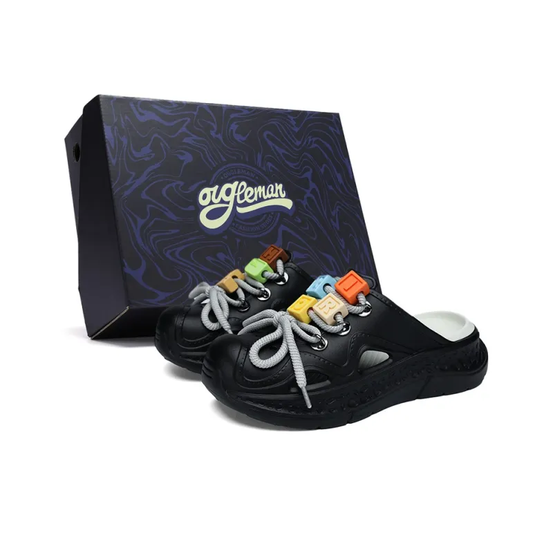 OUGLEMEN EVA Slip Resistant Closed Toe Slippers Men's-5
