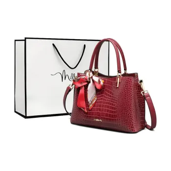 MILLIE'S Cow Leather Shoulder Bag, Crossbody Bag, Handbag, Wedding Bag Regular Women's Red