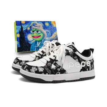 Pepe The Frog Wear Resistant Breathable Slip Resistant Low Top Skateboard Shoes Unisex