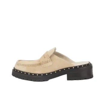 Golden Goose Closed Toe Slippers 4cm Women's Beige