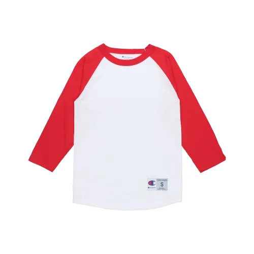 Champion T Shirt US Version Unisex White Red