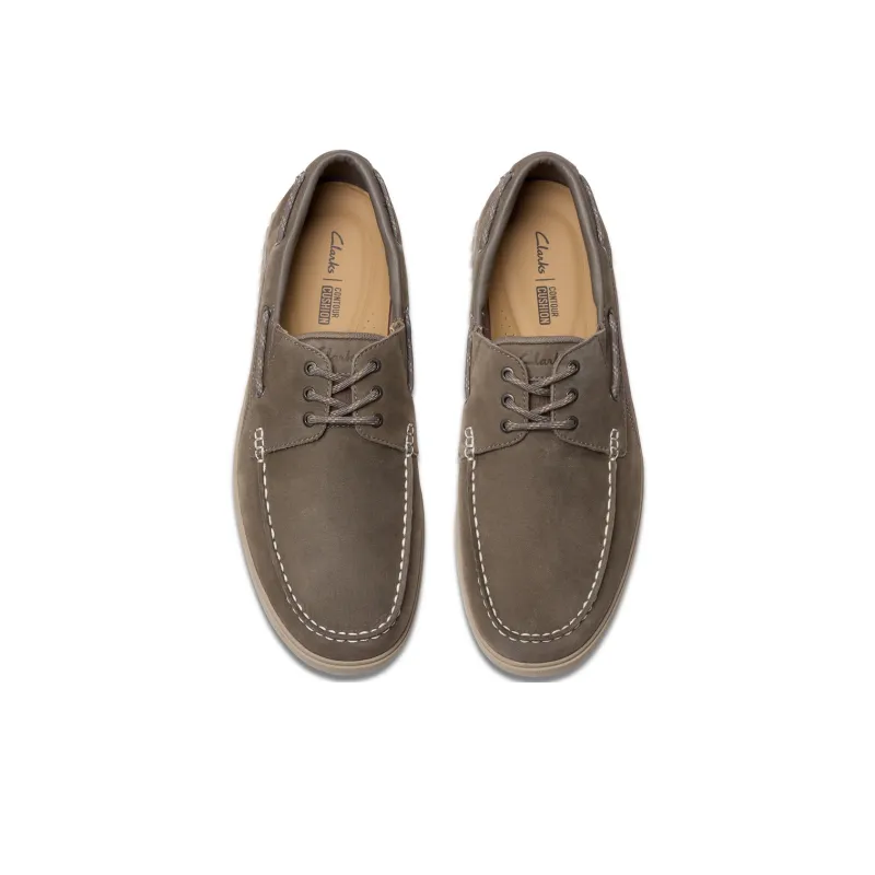 Clarks Boat Shoes Men Gray 261826297-2
