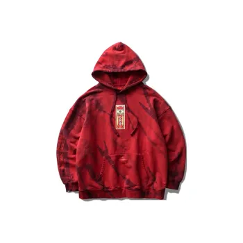 OSCill Sweatshirts Unisex Red Oil Tie-Dye