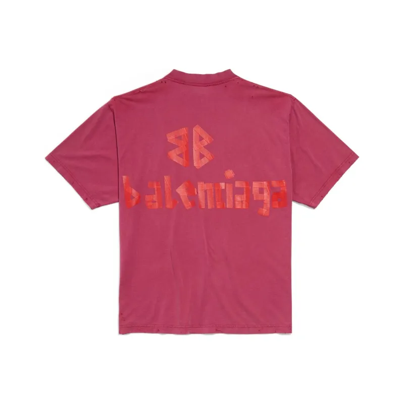 Balenciaga Tape Type T Shirt 'Raspberry'-1
