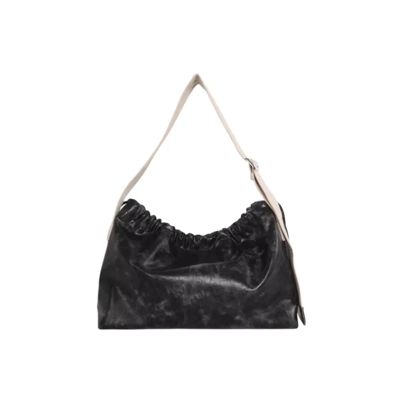 Kikawa Card Synthetic Leather Tote Bag, Shopping Bag, Shoulder Bag Medium Size Women's Black-4