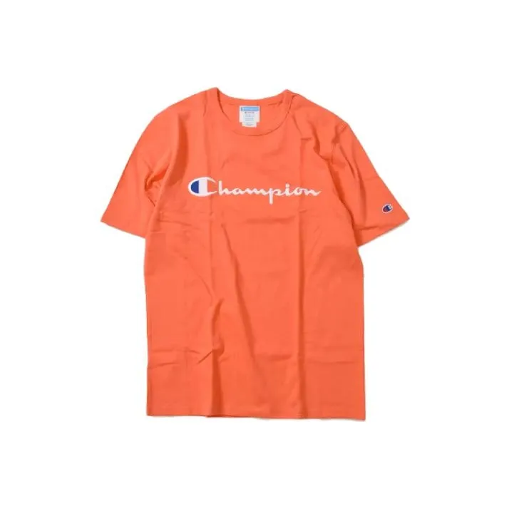Champion T Shirt Unisex Orange Red-0