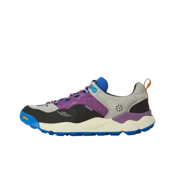 FLOWER MOUNTAIN x BARBOUR Back Country Uni Mid Top Casual Shoes Unisex Purple & Khaki