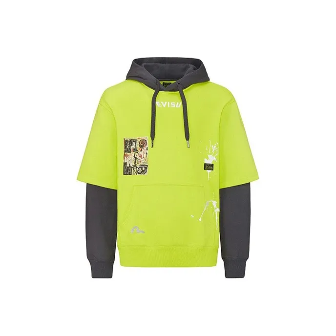 EVISU Hooded Loose Fit Regular Sweatshirt Men's Green-0