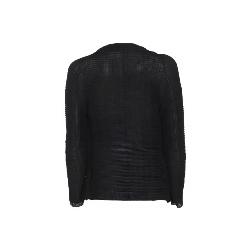 ISSEY MIYAKE Pleats BK/WT 48 Cardigan-1