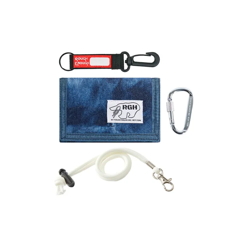 Rough Enough Canvas Wallet Regular Men's Denim Blue-3