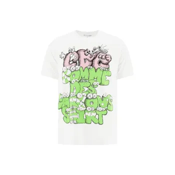 Kaws X CDG T Shirts Men White