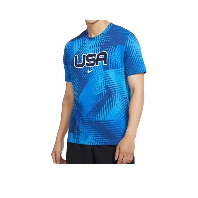 Nike T Shirts Men Transparent Blue-0