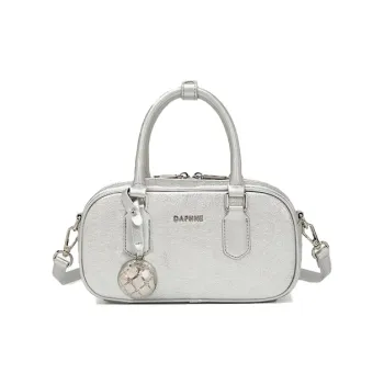 DAPHNE PU Bowling Bag, Handbag Medium Size Women's Silver