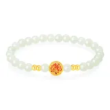 [Chrysanthemum]Twelve Gods of Flowers Solid Gold Beaded Bracelet