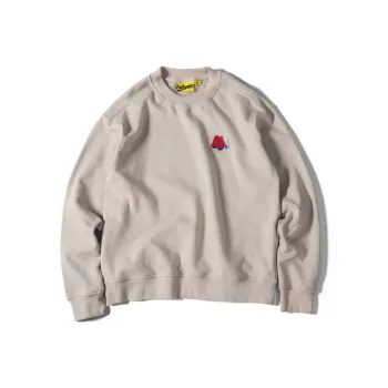 DAKYAM Crew Neck Loose Fit Sweatshirt Unisex Apricot