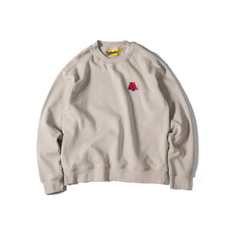 DAKYAM Crew Neck Loose Fit Sweatshirt Unisex Apricot-0