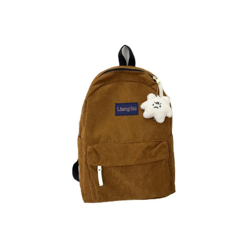 Deli Bear Corduroy Backpack Unisex Multicolor-4