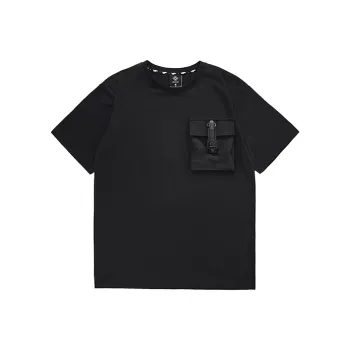 VIP Crew Neck Loose Fit Straight Short Sleeved T Shirt Men's Black