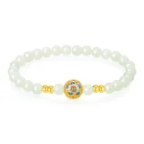 [Narcissus]Twelve Gods of Flowers Solid Gold Beaded Bracelet