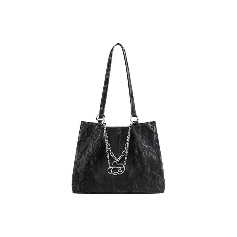 C°BANNER Cow Leather Shoulder Bag Tote Regular Women's Black-6