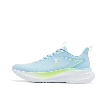 QIAODAN Cushioned Wear Resistant Lightweight Low Top Casual Running Shoes Men's White Blue