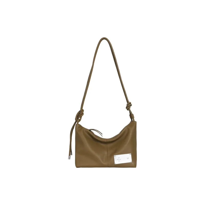 Kikawa Card Synthetic Leather Shoulder Bag Medium Size Women's Yellow Green-0