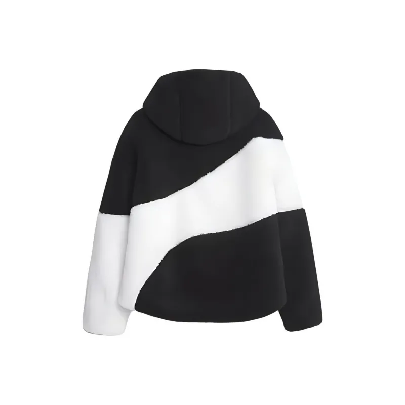PUMA Big Cat Velvet feel Coat Women's Black White-1