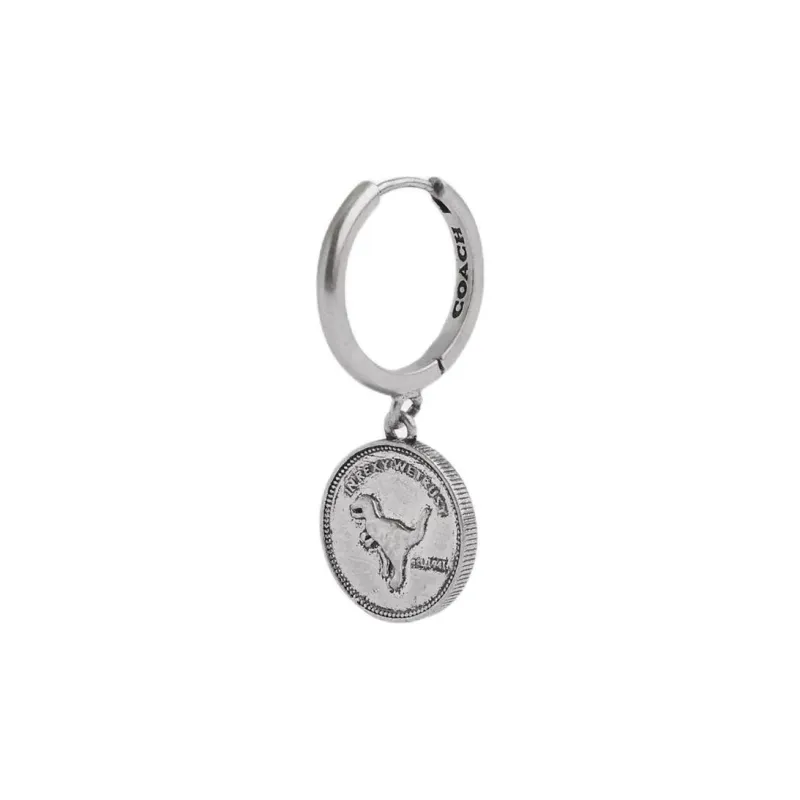 COACH Sterling Silver Earrings Men's Silver-1