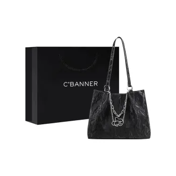 C°BANNER Cow Leather Shoulder Bag Tote Regular Women's Black