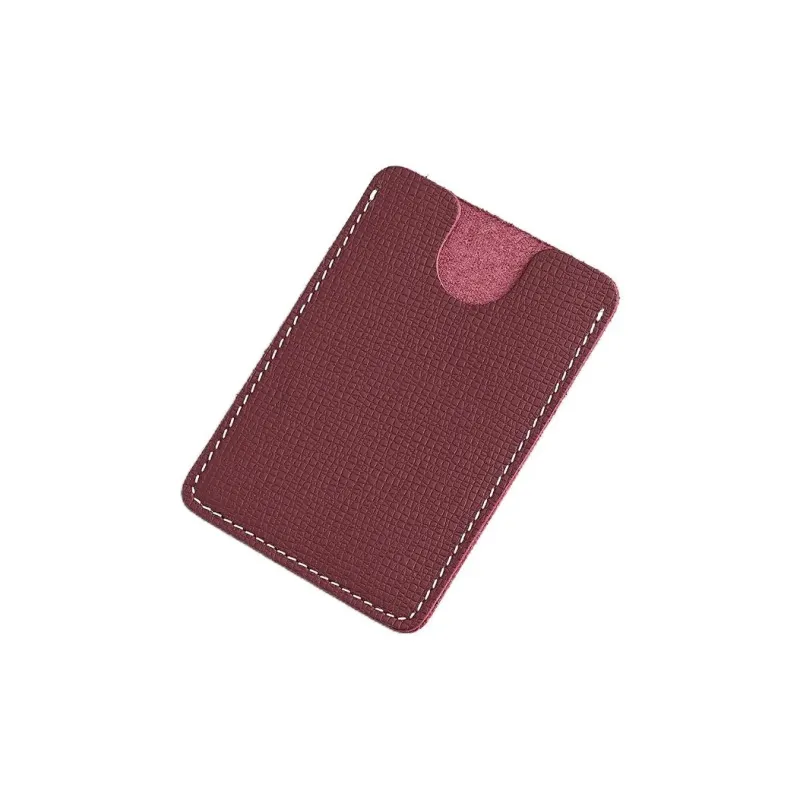 OUZIHUANG Top Grain Cow Leather Card Holder Mini Unisex Multicolor-6