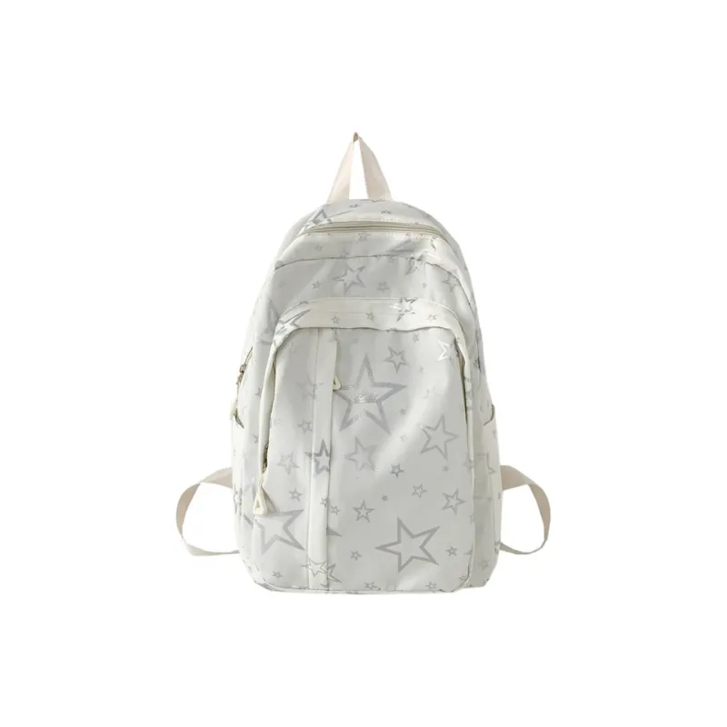 BUBM Composite Cloth Backpack Unisex White/Black/Purple/Orange/Green/Pink-0