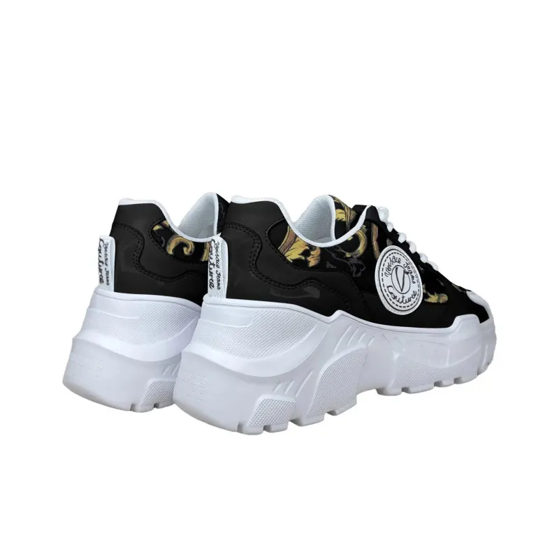 VERSACE JEANS Low Top Chunky Sneakers Women's Black-3