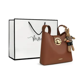 MILLIE'S Cow Leather Underarm Shoulder Bag, Crossbody Bag, Bucket Bag Regular Women's Cocoa Brown
