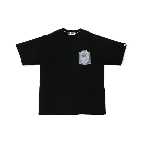 A BATHING APE Reflective Solid Camo Ape Head Relaxed Fit Pocket Tee