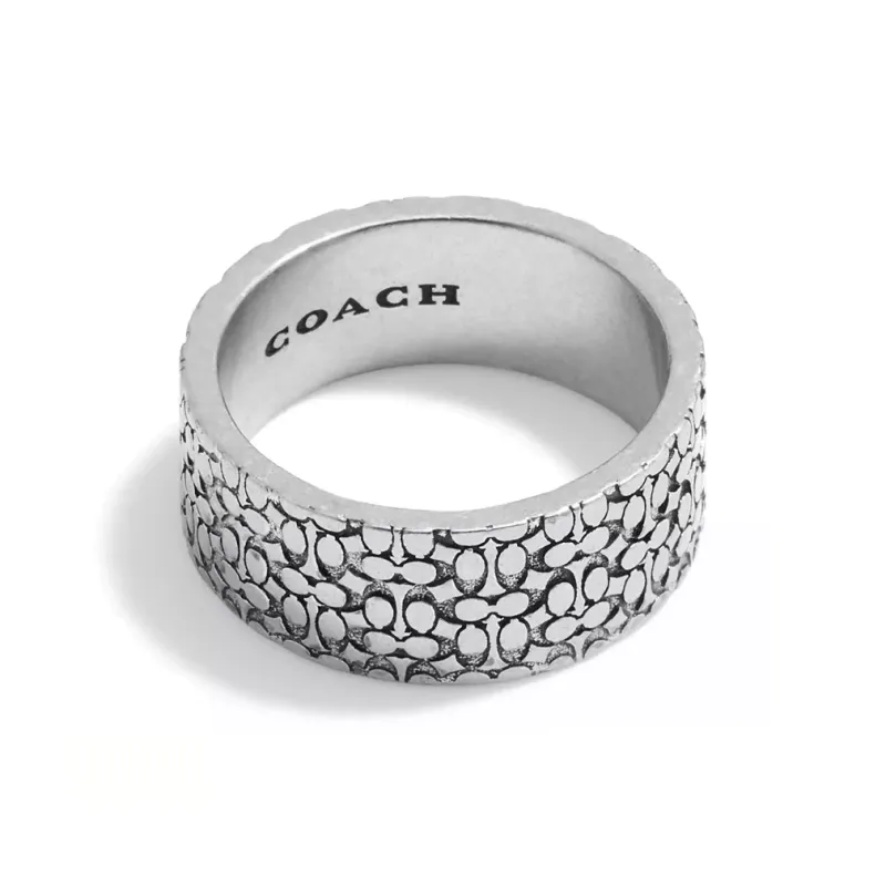 COACH Sterling Silver Rings Men's Silver-0