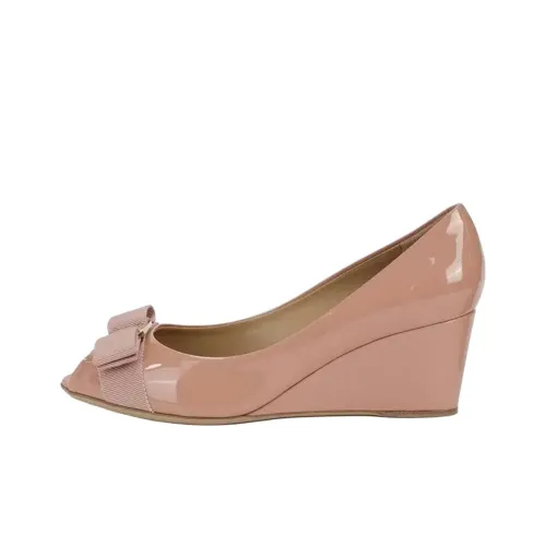 FERRAGAMO Wedge Heel High Heels Women's Pink