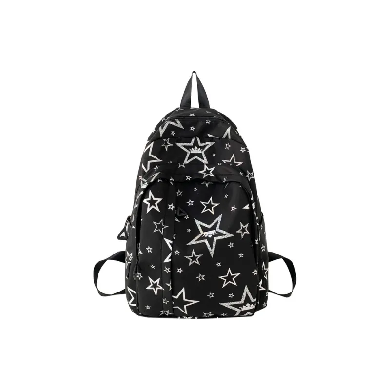BUBM Composite Cloth Backpack Unisex White/Black/Purple/Orange/Green/Pink-6