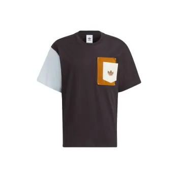 adidas originals Splicing Pocket CrewNeck T Shirt Brown