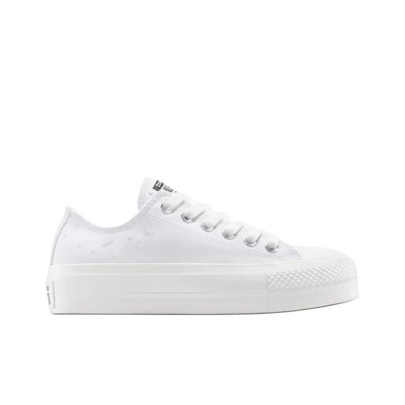 Converse Women's Chuck Taylor All Star Lift Platform Low 'Embroidered Flowers' Women's-1