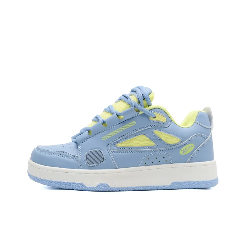 KAAVER OTTO Cushioned Wear Resistant Lightweight Breathable Skateboard Shoes Unisex Blue Yellow-3