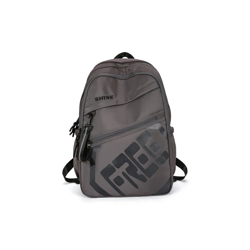 Deli Bear Nylon Backpack Regular Unisex Khaki/Gray/Green/Black/Blue/Light Gray-4