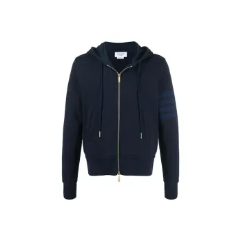 THOM BROWNE Tonal 4 Bar Hooded Jacket